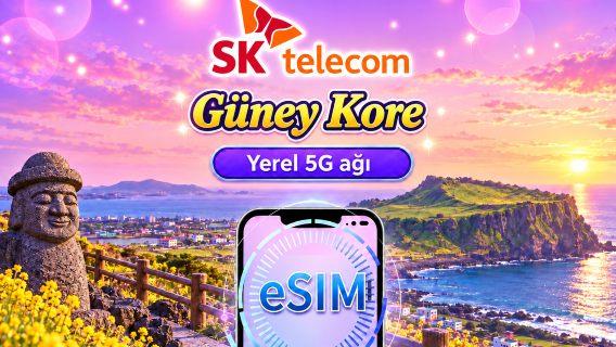 Güney Kore SKT | 5G/4G eSIM | Günlük Paket | Telefon Numarası+SMS | 24 saat faturalandırma | 1-90 gün | QR code