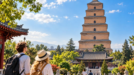 Xi'an Big Wild Goose Pagoda admission ticket | optional Emperor Qinshihuang's Mausoleum Site Museum 1-day tour · English guide