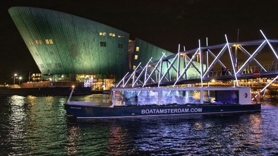 Private Boat Magical Light Festival Canal Cruise -  Mulled Wine