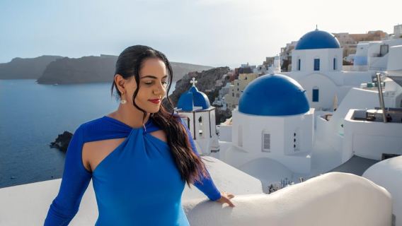 Santorini: Privates Fotoshooting mit einem professionellen …