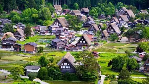 Nehmen Sie den Nohi-Bus zum Weltkulturerbe Shirakawa-go und den Gokayama-Sightseeing-Bus