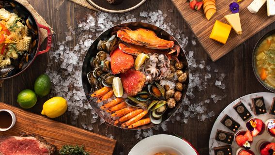 Buono per il pranzo a buffet al Market Flavor dell'Hilton Hotel Banqiao (cena nei giorni feriali + NT$100, pranzo o cena nei giorni festivi + NT$300)