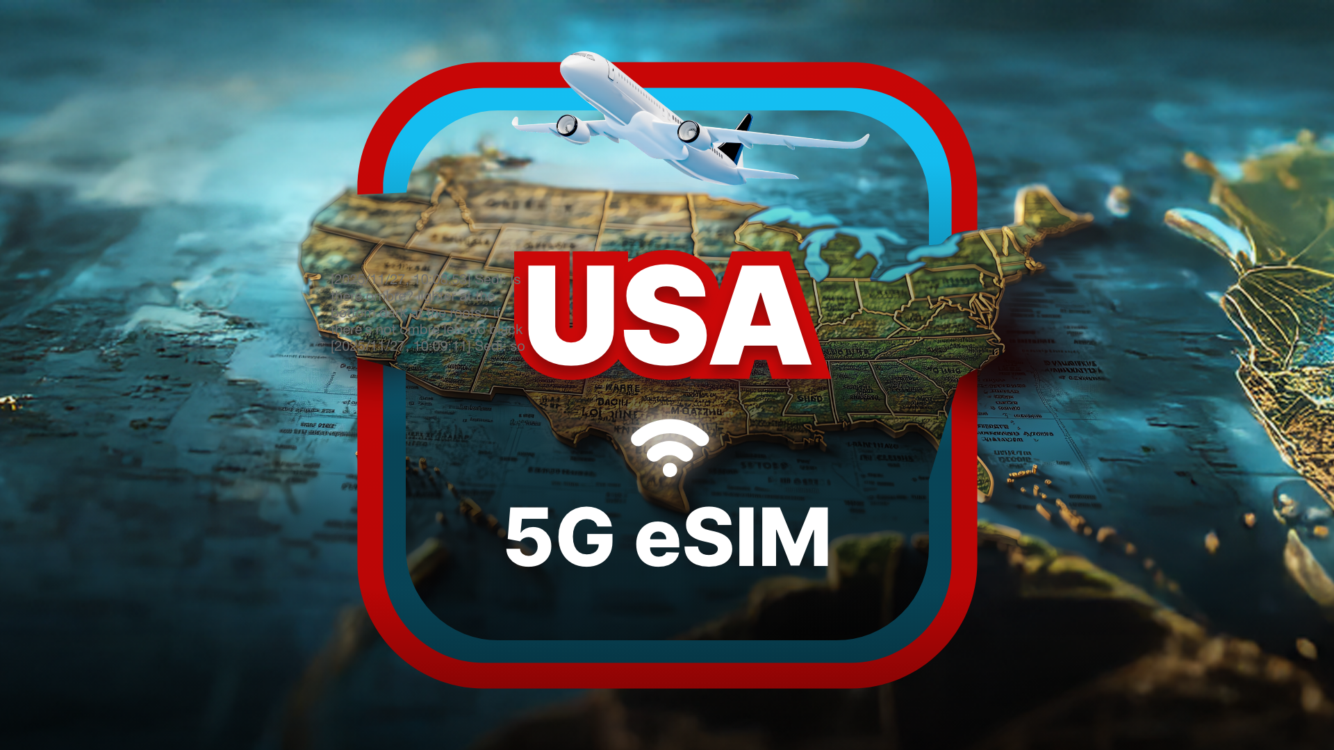 USA 5G eSIM | Data eSIM | High Speed  | 24H Daily and Total  | 1-30 days | 1 County - USA | QR code