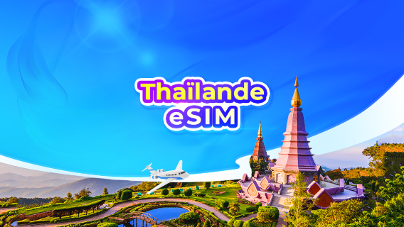Thaïlande eSIM 5G | TikTok et ChatGPT disponibles | Installation dans l'application | Forfait journalier/Forfait total de données | Facturation 24h/24 | Code QR