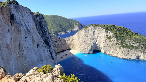 De Zakynthos: Passeio pela Praia do Naufrágio e Cavernas Azuis