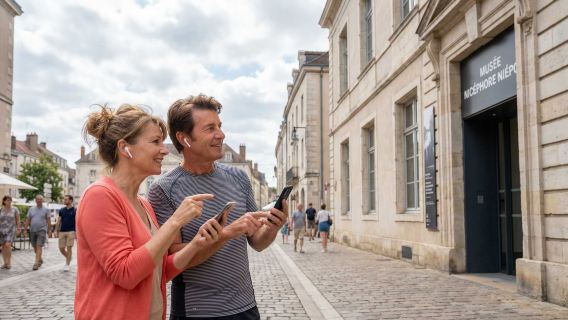 Wycieczka z przewodnikiem audio po Chalon-sur-Saône: Wynalazcy, wieże i ponadczasowe kamienie