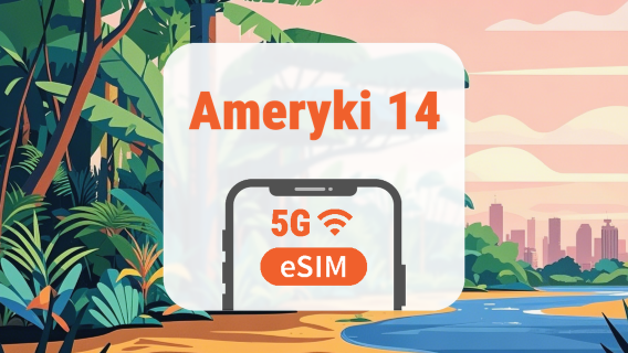 Ameryka 5G eSIM | 14 kierunków • All AI & TikTok | 1–30 dni | Kod QR