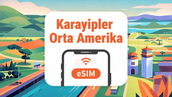 Orta Amerika & Karayipler 13 Ülke eSIM | Tüm AI & TikTok | 1–30 Gün | QR Kod