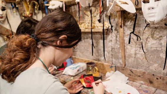 Magic Mask Decoration Class in St. Mark's Square