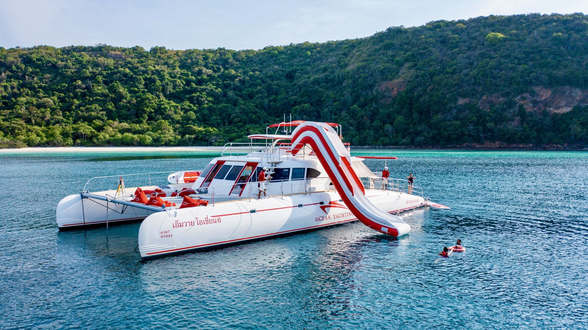 Pattaya, Thailand 1-day Tour | Uninhabited Three Islands Adventure + Catamaran Sailing Boat + Snorkeling & Fishing + Meals Included | Island Hopping to Bamboo Island, Monkey Island, and Lin Island