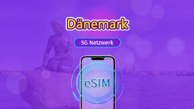 Dänemark | 5G/4G eSIM | Gesamtpaket | 24-Stunden Abrechnung | 7–30 Tage | QR-Code