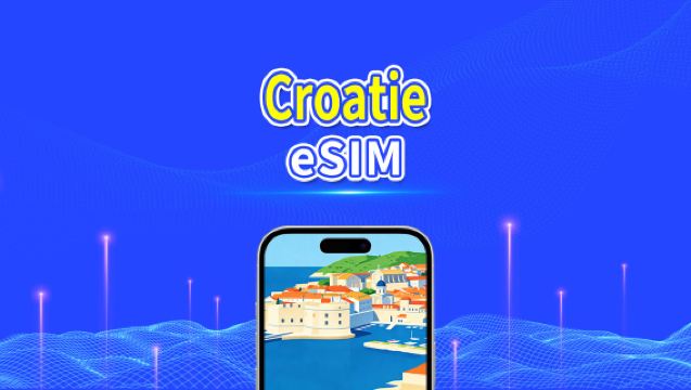 eSIM Croatie | 5G/4G | Données haut débit | 24 heures | 1 à 30 jours | Code QR