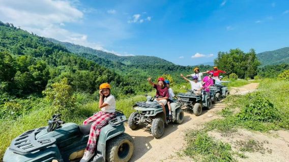 芽莊孔深林一日遊叢林飛躍活動，高空飛索，全地形ATV，漂流