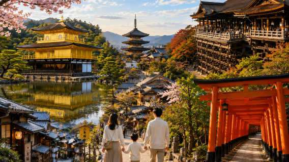 Berlepas dari Kyoto/Osaka | Kuil Kinkaku-ji · Kuil Kiyomizu-dera · Jalan Ninenzaka dan Sannenzaka · Kuil Yasaka · Kuil Fushimi Inari
