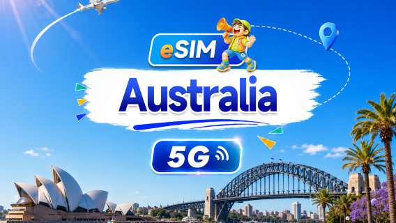 eSIM 5G Australia | Pakej Harian/Jumlah | 500MB/hari - jumlah 100GB | 1-60 hari | Pengebilan 24 jam | Kod QR