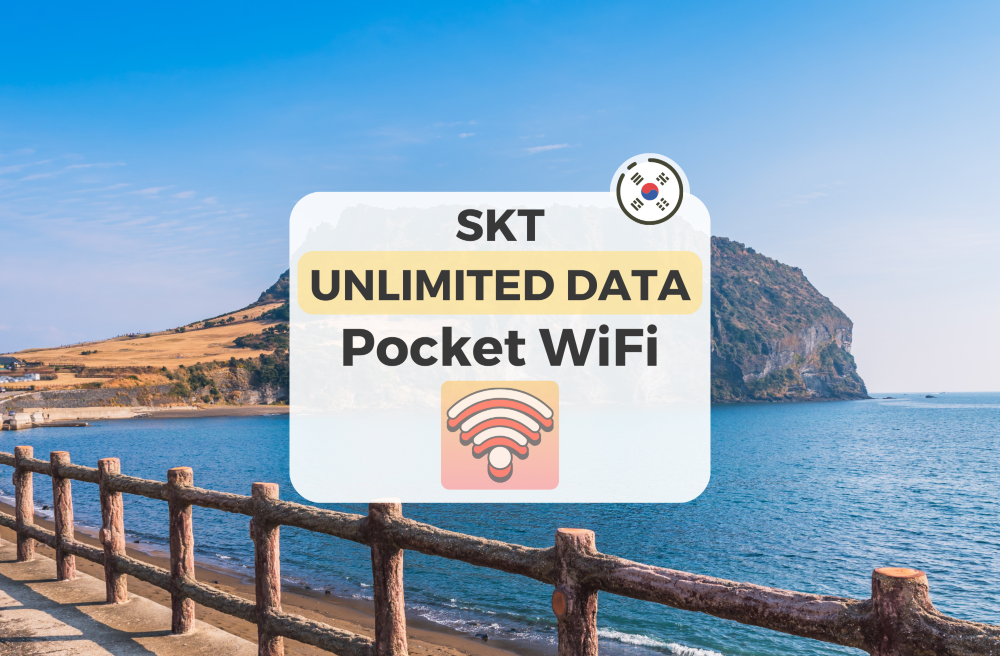 [Korea WIFI] SKT 4G Unlimited Data Pocket WIFI + Power Bank(Free Rental) | Korea Airport / Seoul Pick Up