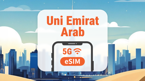 eSIM 5G UEA | Dubai, Abu Dhabi & Lainnya | 1–30 Hari | Kode QR Instan