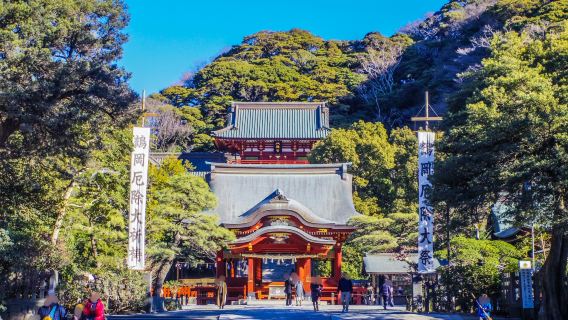 Dagsrejse til Tsuruoka Hachimangu i Kanagawa, Kamakura Daibutsu, Hasedera, Enoshima og Komachi-dori i Kamakura