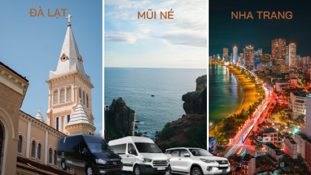 Alquiler de coche con conductor en Nha Trang a Da Lat, Mui Ne, Doc Let
