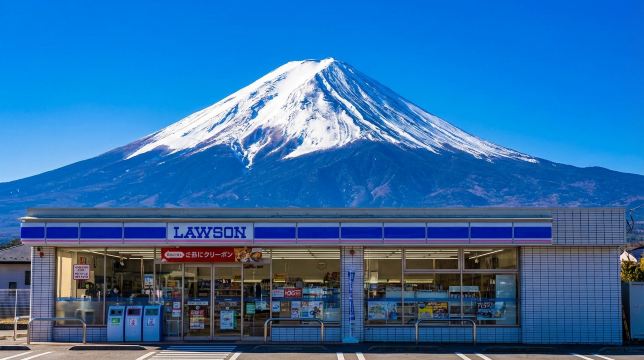 富士山特急列車体験・河口湖ケーブルカー/遊覧船・山中湖・ローソン