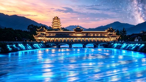 13 點出發·都江堰+仰天窩+南橋藍眼淚 8 人團·純玩含門票導覽