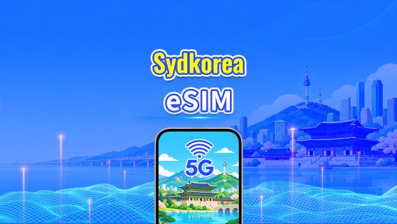 Sydkorea 5G eSIM | Dobbelt netværk | Daglig/total datapakke | 1–30 dage | 24-timers fakturering | QR-kode