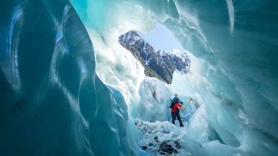 New Zealand Franz Josef Glacier helicopter + glacier hike + blue ice cave