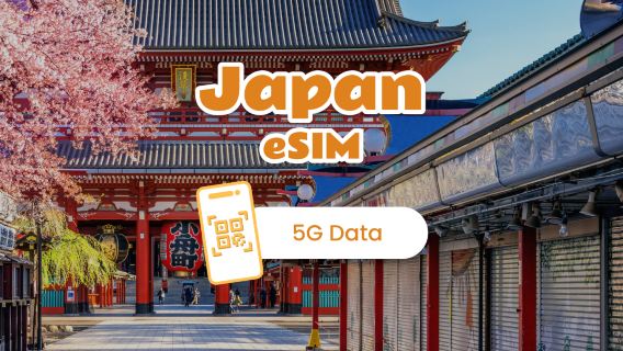 5G eSIM Jepang | Jangkauan Jaringan Ganda | ChatGPT | 1–30 Hari | Kode QR Instan
