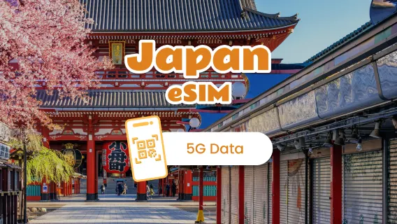 eSIM 5G Nhật Bản | Kết nối kép | 1–30 ngày | Mã QR tức thì