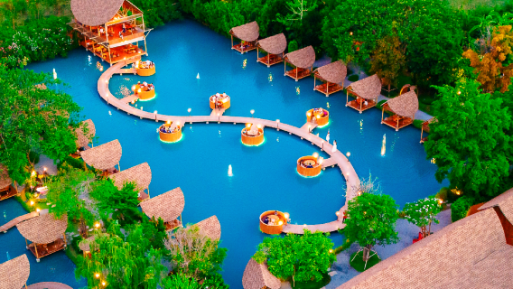 กรุงเทพฯ Bubble In The Forest ร้านอาหารและคาเฟ่ริมน้ำ Bubble In The Forest บริการจองที่นั่งแทน