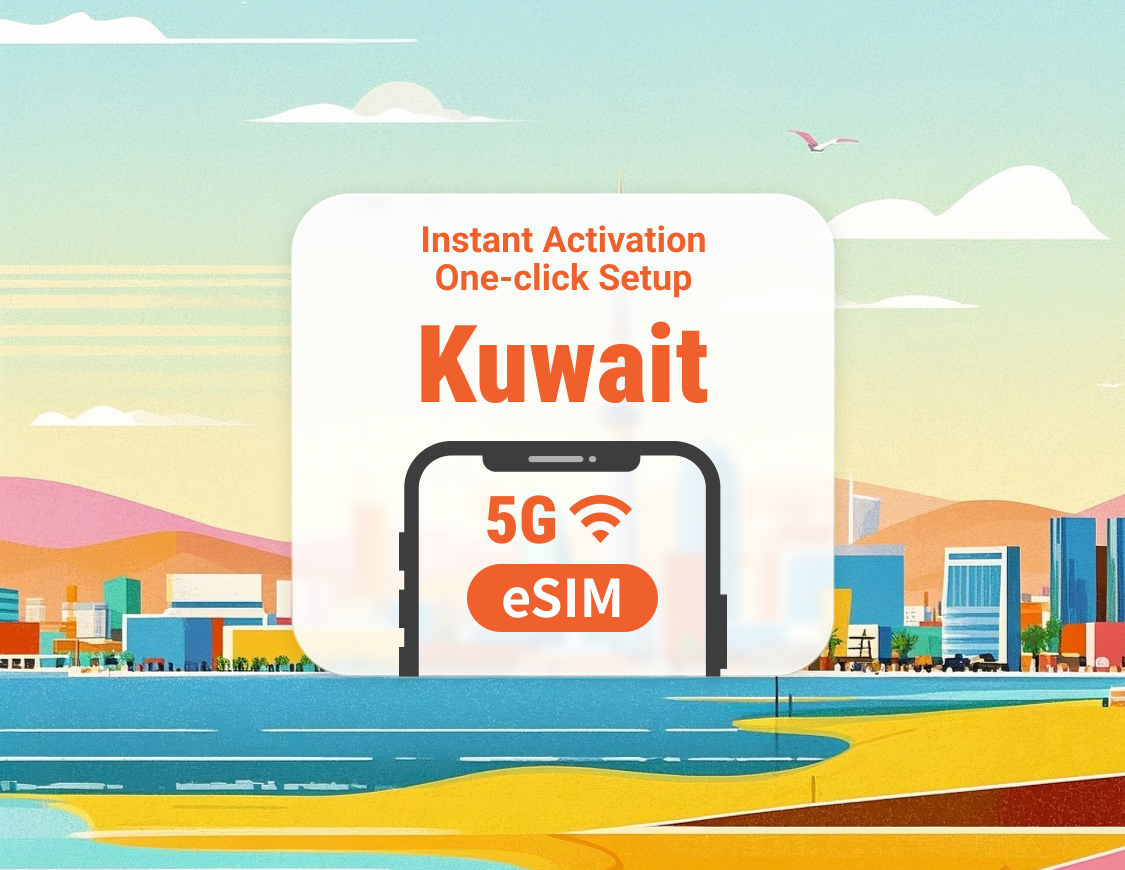 eSIM 5G Kuwait | Menyokong ChatGPT & TikTok | 1–30 Hari | Kod QR Segera