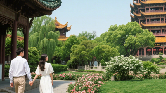 武漢黄鶴楼での旅行写真撮影【フォト撮影、ファミリーフォト、カップル、親友、子供撮影、家族のTripメモリー】