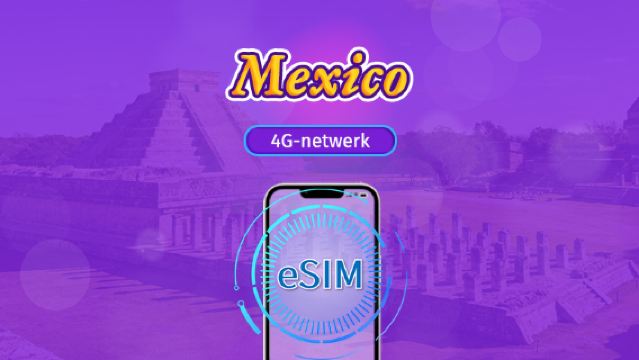 Mexico eSIM | Ondersteunt ChatGPT & TikTok | Dagelijkse bundel/data bundel | 24-uurs facturering | 1-30 dagen | QR-code