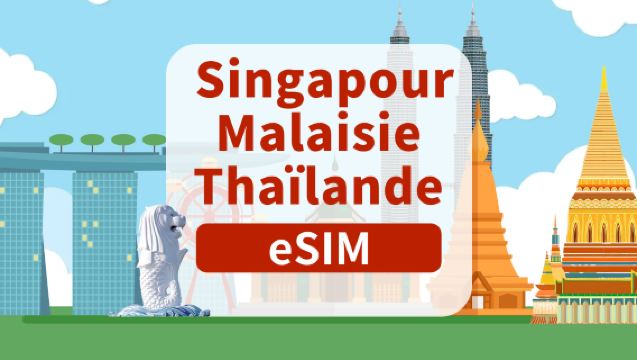 Carte SIM 5G Singapour/Malaisie/Thaïlande | Forfait journalier/Forfait complet | 1 à 30 jours | Facturation quotidienne | Code QR