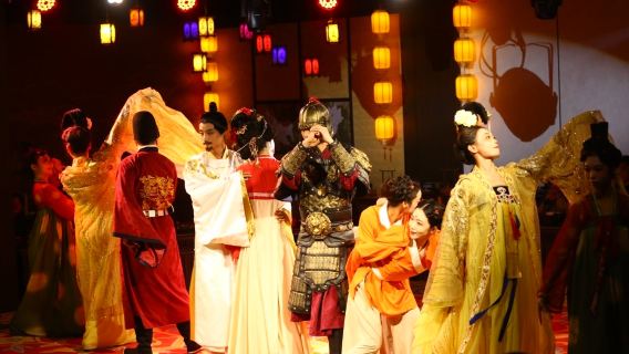 Hedong palace feast · imperial dining show | Yuncheng, Shanxi imperial culture dining show | immersive grand Tang dynasty palace feast + savor exquisite imperial cuisine (travel back to Tang dynasty + enjoy ancient-style music and dance)