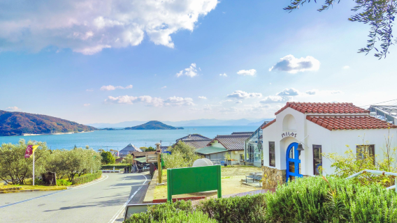 Lawatan sehari dengan penerangan berpandu tempatan di Pulau Shodoshima dan Pulau Naoshima, Seto Inland Sea/sewaan peribadi/pemandu berbahasa Cina/hantar-jemput dari lokasi anda