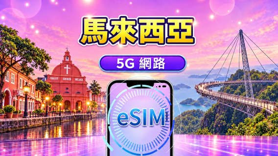 马来西亚 5G eSIM | 支持Google Maps/Chat GPT | 日用包/流量包 | 24小时计费 | 1-30天 | QR code
