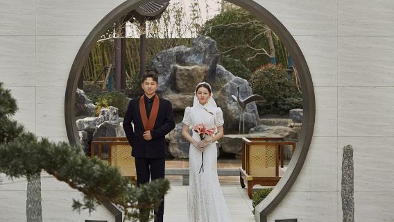 湖州旅行写真【ドライバーとガイド + 旅行写真 + 結婚式の写真、航空写真、マイクロフィルム + メイクアップと衣料品&アクセサリー+ 旅程のカスタマイズ + 人数無制限】