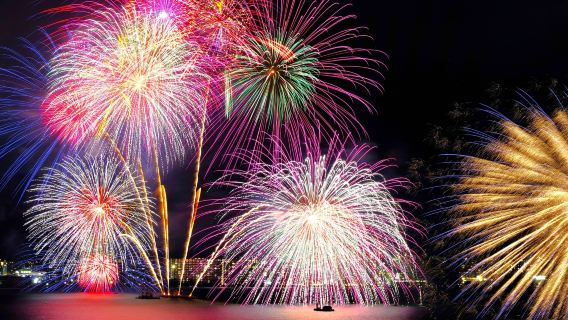 Summer exclusive - Lake Biwa Grand Fireworks Festival feast & 1-day tour to Arashiyama in Kyoto, Japan