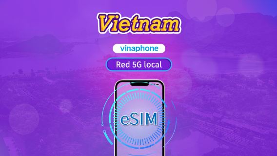 Vietnam Vinaphone | eSIM local | Plan diario | Facturación por días naturales| 5-10 días | Código QR