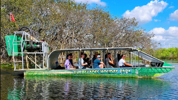 ทัวร์ครึ่งวันไมอามี + สวนสาธารณะแห่งชาติเอเวอร์เกลดส์ - ผจญภัยเรือกลไฟ - พบกับจระเข้แบบใกล้ชิด