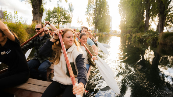 Avon River canoe experience in Christchurch, New Zealand's South Island [Maori culture | canoe | two durations]
