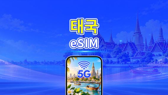태국 5G eSIM | 듀얼 네트워크 | 일일/총 데이터 패키지 | 1–30일 | 24시간 과금 | QR 코드