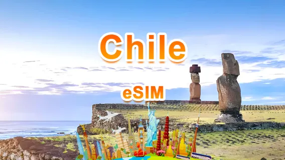 eSIM Chile 4G/5G | Paquete diario/Paquete total | 1 GB/día - 30 GB en total | 1-30 días | Sistema 24 horas | QR code