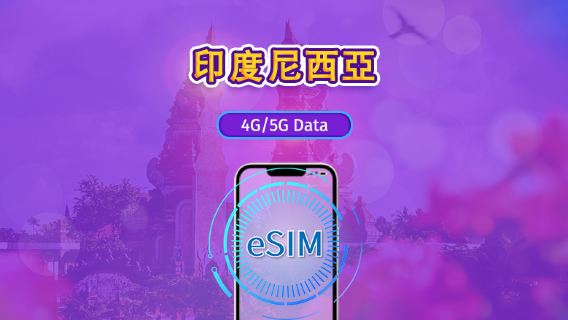 印尼 | 5G/4G eSIM｜日租型方案／定量型方案｜24小時計費制｜使用天數 1-30 天｜QR Code