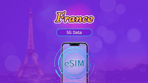 France | 5G/4G eSIM | Total Package | 24H Billing | 7-30 days | QR code