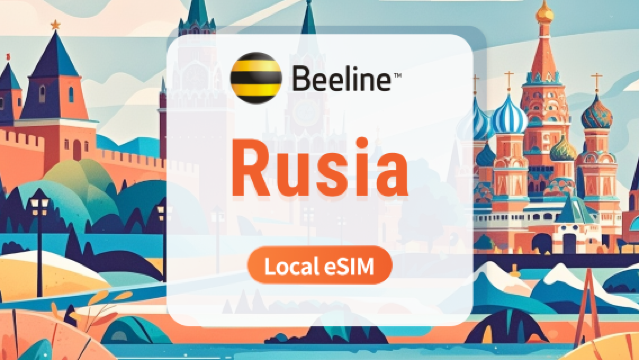 eSIM Rusia Beeline | IP Tempatan dengan Latensi Rendah | 7/10/15 Hari | QR Segera