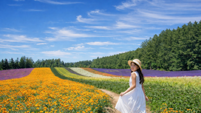 Hokkaido Biei: 1-day tour to Panoramic Flower Gardens Shikisai-no-oka & Farm Tomita & Fairy Terrace with guide (Chinese/English)