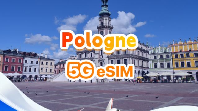 eSIM 5G Pologne | Forfait journalier/total | 500 Mo/jour - 30 Go au total | 1 à 30 jours | Format 24 heures | Code QR