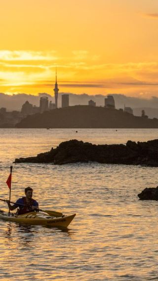 Kayaking experience in Auckland, New Zealand [Rangitoto Island/city night paddling | optional sunset]